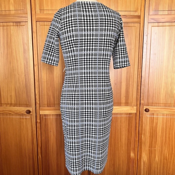 Tacera Small Houndstooth Sheath Dress Professional Office Chic - Picture 3 of 7